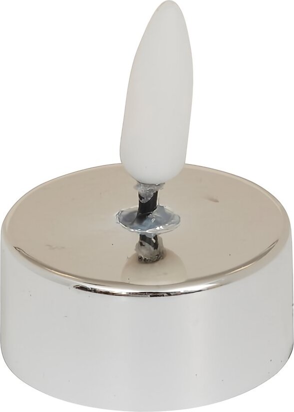 ATMOSPHERA Súprava 8 LED čajových sviečok, priemer 5,5 cm, strieborný kov