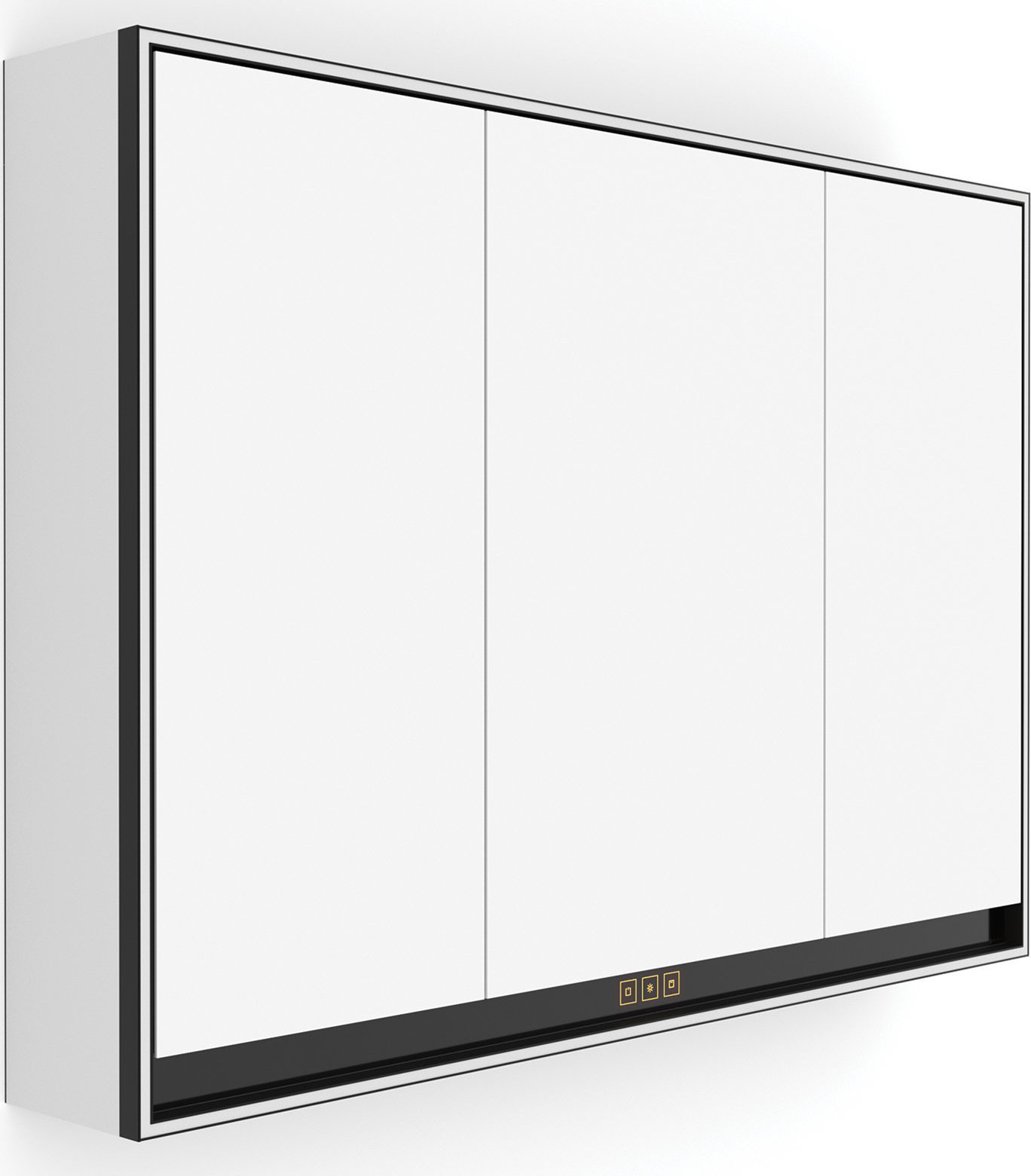 Nimco LED zrkadlová skrinka 100 cm čierna – dotykové nastavenie jasu a farby GAC-10004VX-90