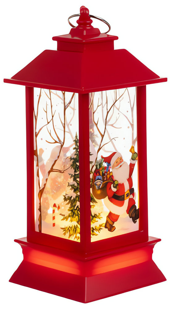 Ruhhy 26752 LED Vianočný lampáš 12,5 cm, červený