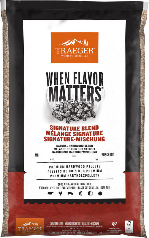 TRAEGER Signature Blend Pellets – Jelša + Javor + Čerešňa 9 kg