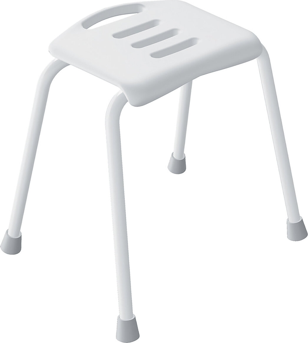 SPIRELLA Sedadlo do sprchy SITZ, biele, oceľ, 48 cm, do 130 kg