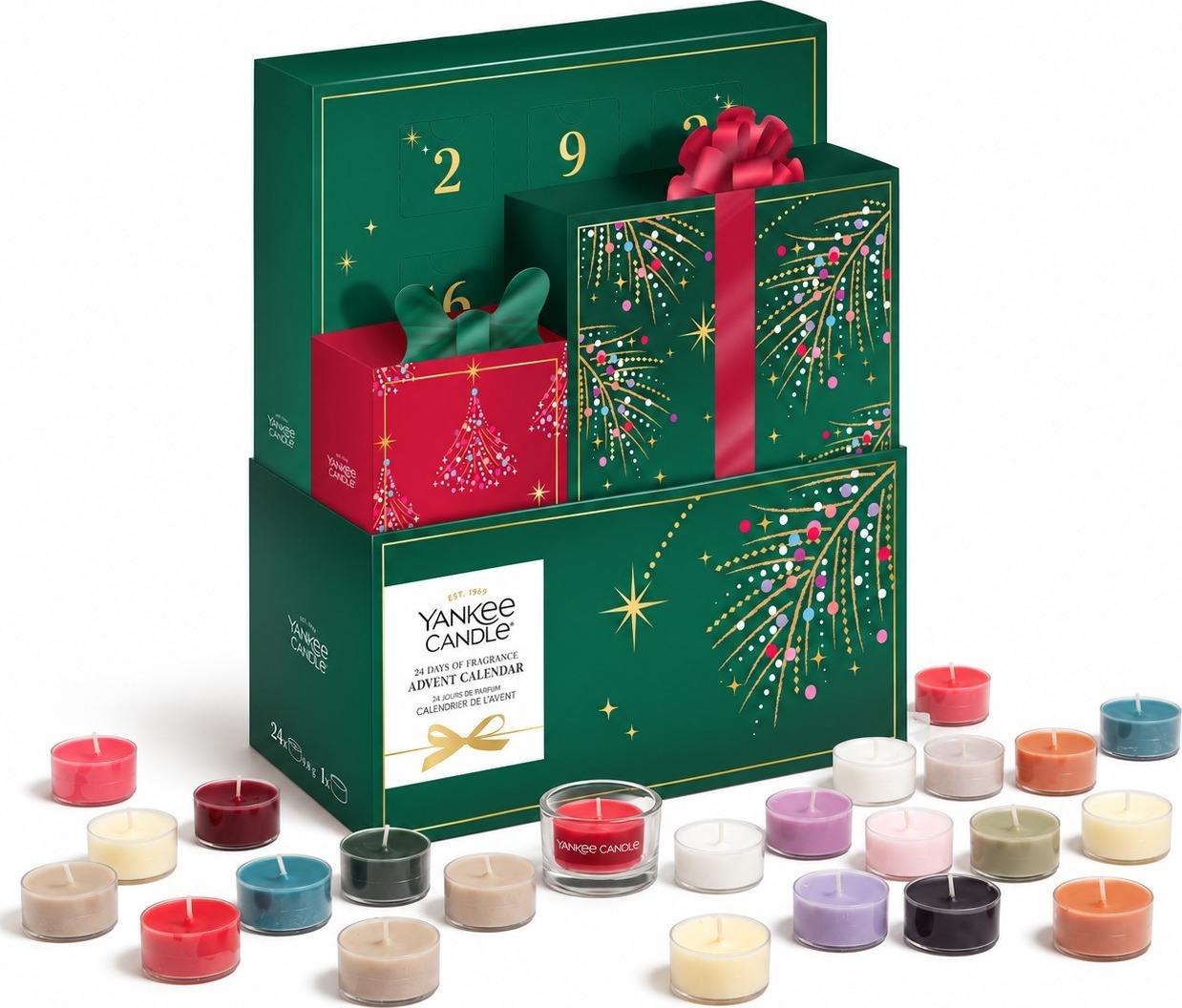 YANKEE CANDLE Adventný kalendár 24× 9,8 g