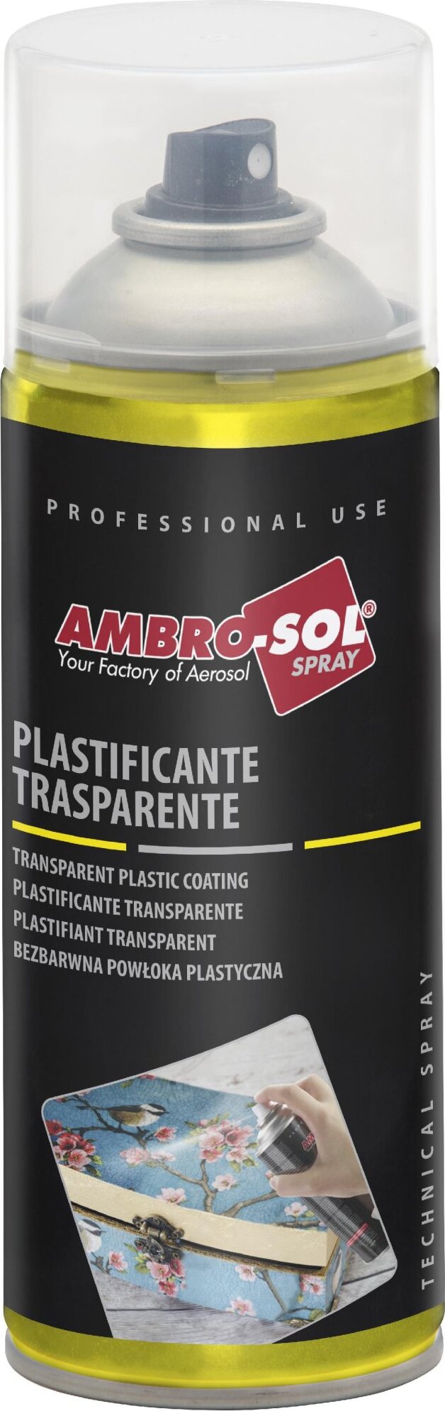 AMBRO-SOL Transparentná laminácia a ochranný film v spreji 400 ml