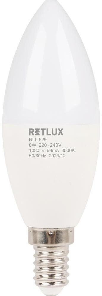 RETLUX RLL 629 C37 E14 candle 8 W WW D