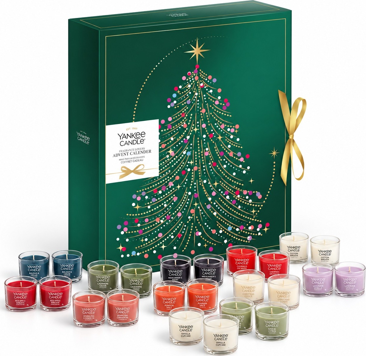 YANKEE CANDLE Adventný kalendár kniha 24× 37 g