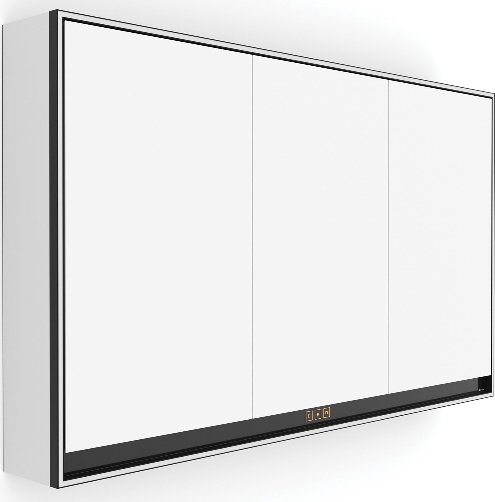 Nimco LED zrkadlová skrinka 120 cm čierna – dotykové nastavenie jasu a farby GAC-10006VX-90
