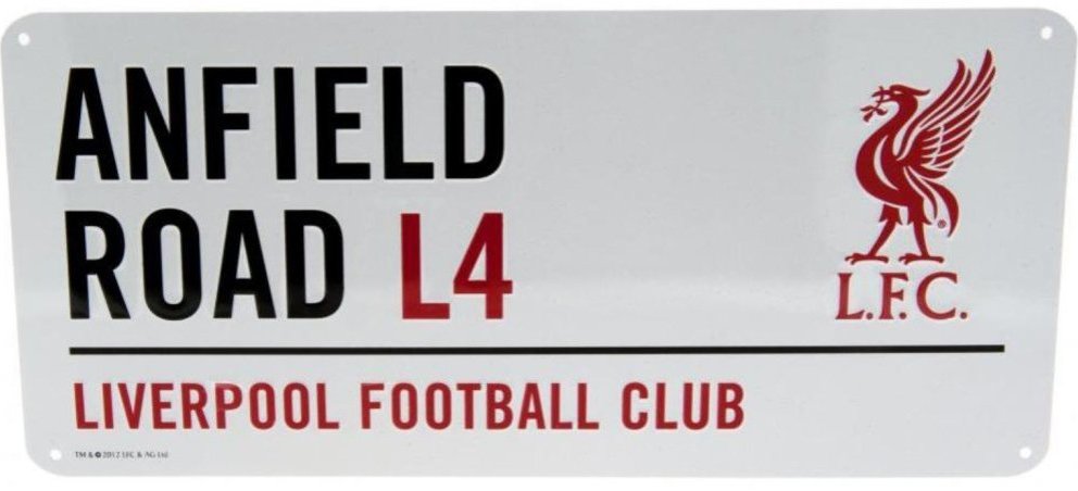 FC Liverpool Anfield Road – ceduľa na stenu