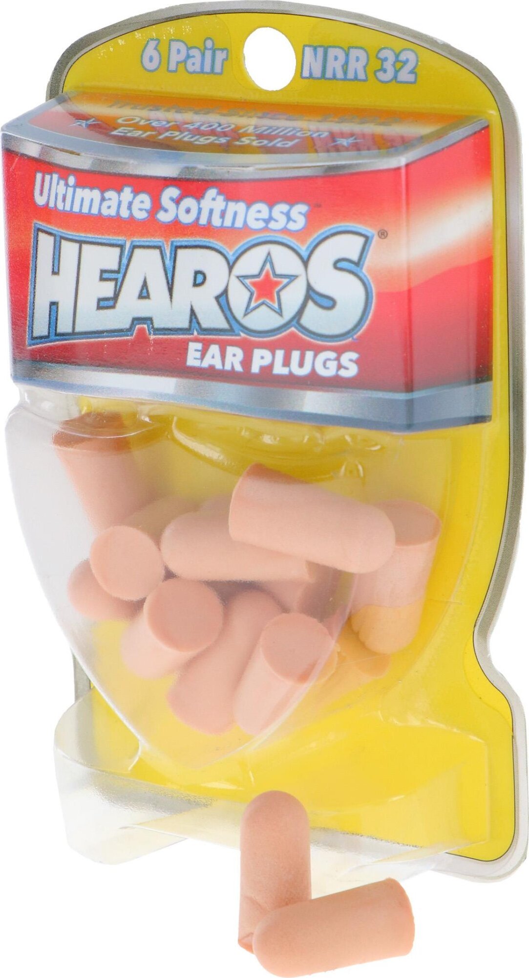 HEAROS Ultimate Softness Series Ear Plugs Beige NRR 32 dB 6 Pairs