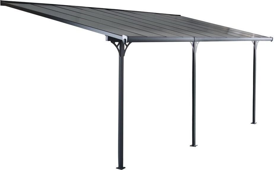Pergola záhradná BRUCE J – sivá, polykarbonát