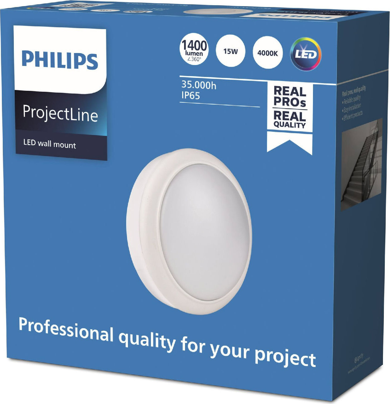Philips LED (interiérové) nástenné svietidlo Projectline rnd 1400 lm 4000 K