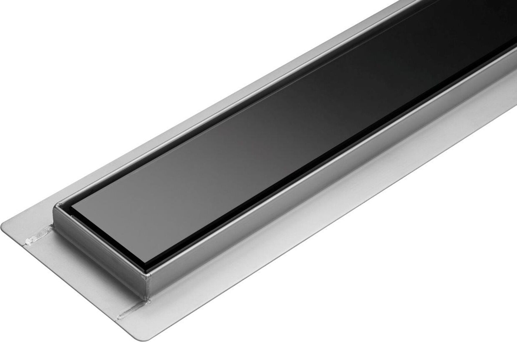 Lineárny kúpeľňový žľab Čierne Sklo 60 cm WET & DRY