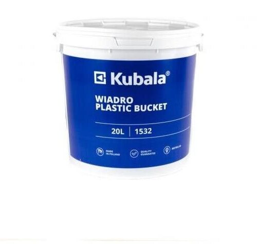 Vedro plastové s vekom a stupnicou, 20 l, KUBALA