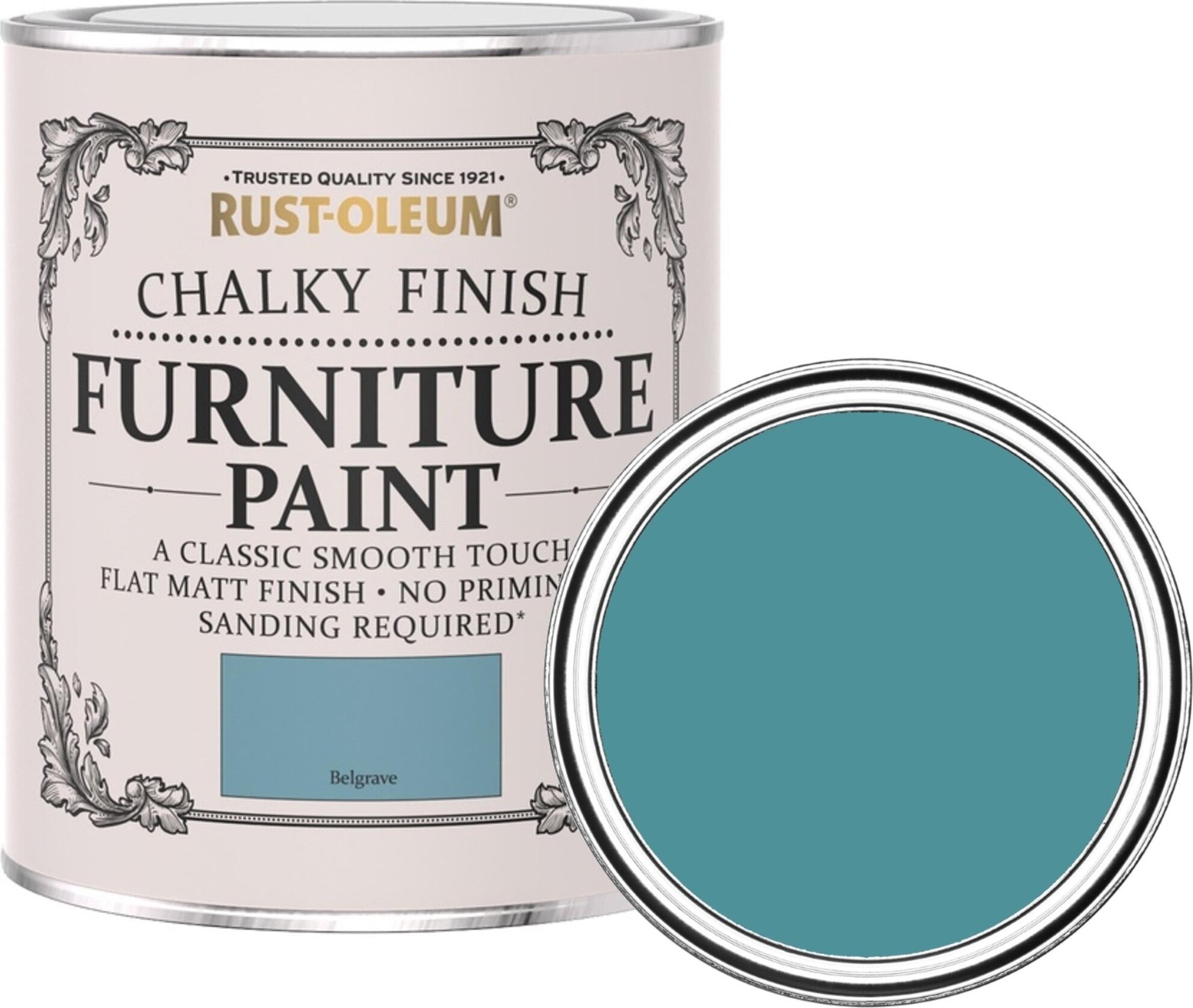 Rust-Oleum Kriedová matná farba na nábytok Chalky Finish Furniture Paint modrá, RO.14009.HU.0.75