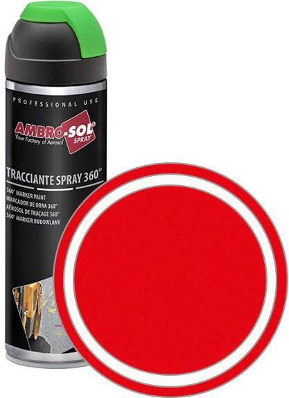AMBRO-SOL Značkovacia farba v spreji 360° MARKER PAINT 500 ml, červená