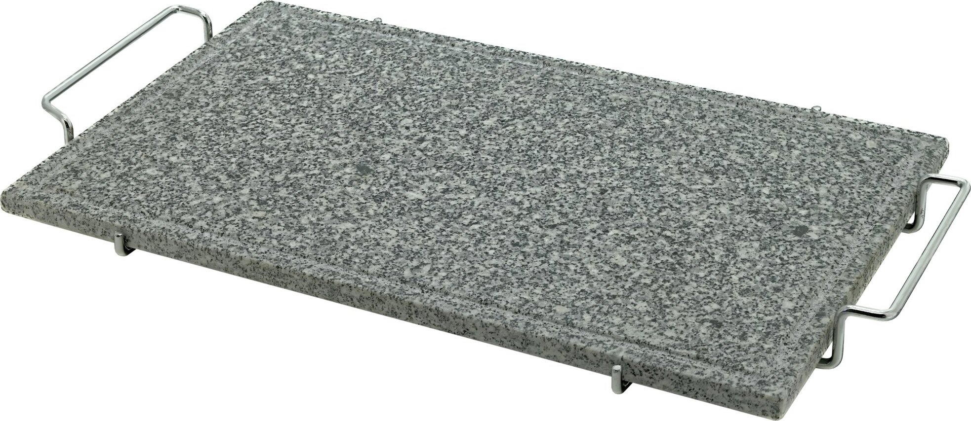 CATTARA Grilovací kameň Granit XL s drážkou a držiakom 4,5 × 56,5 × 31,5 cm