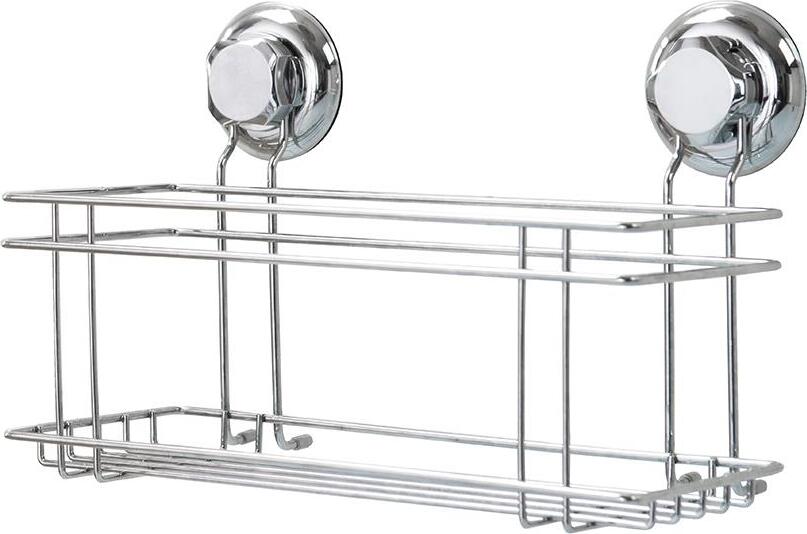 COMPACTOR Bestlock Polička do kúpeľne, s prísavkami, bez vŕtania, nosnosť až 12 kg