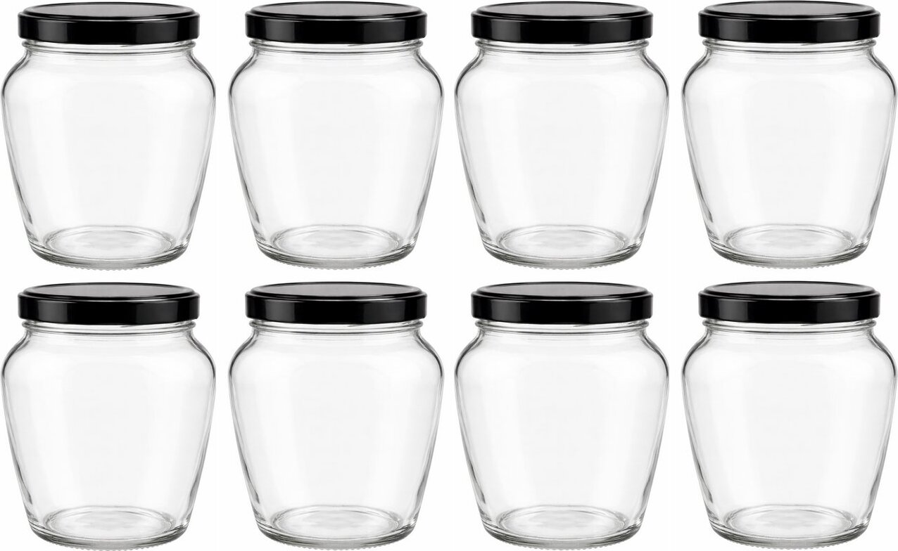 DuraHome Sklenice zavařovací 550 ml s víčkem 82, 8 ks
