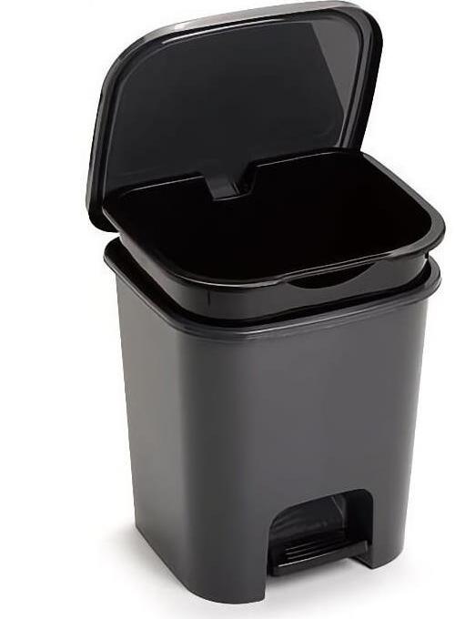 Plastic Forte SMART Kôš na odpad 7,5 l ČIERNY s vložkou a pedálom