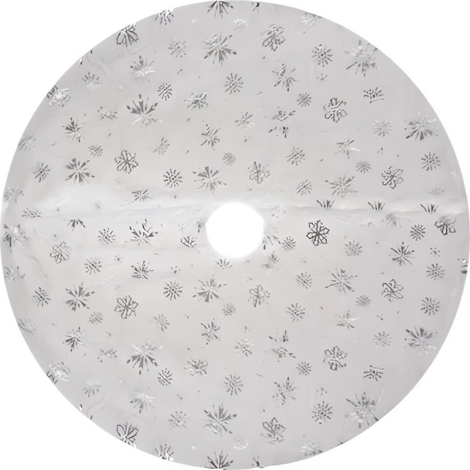 Ruhhy 22224 – Deka pod vianočný stromček, 120 cm, bielo-strieborná