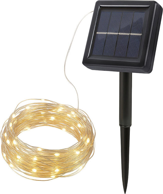 Aca Lighting LED solárna reťaz, 200 LED, 22 m, teplá biela