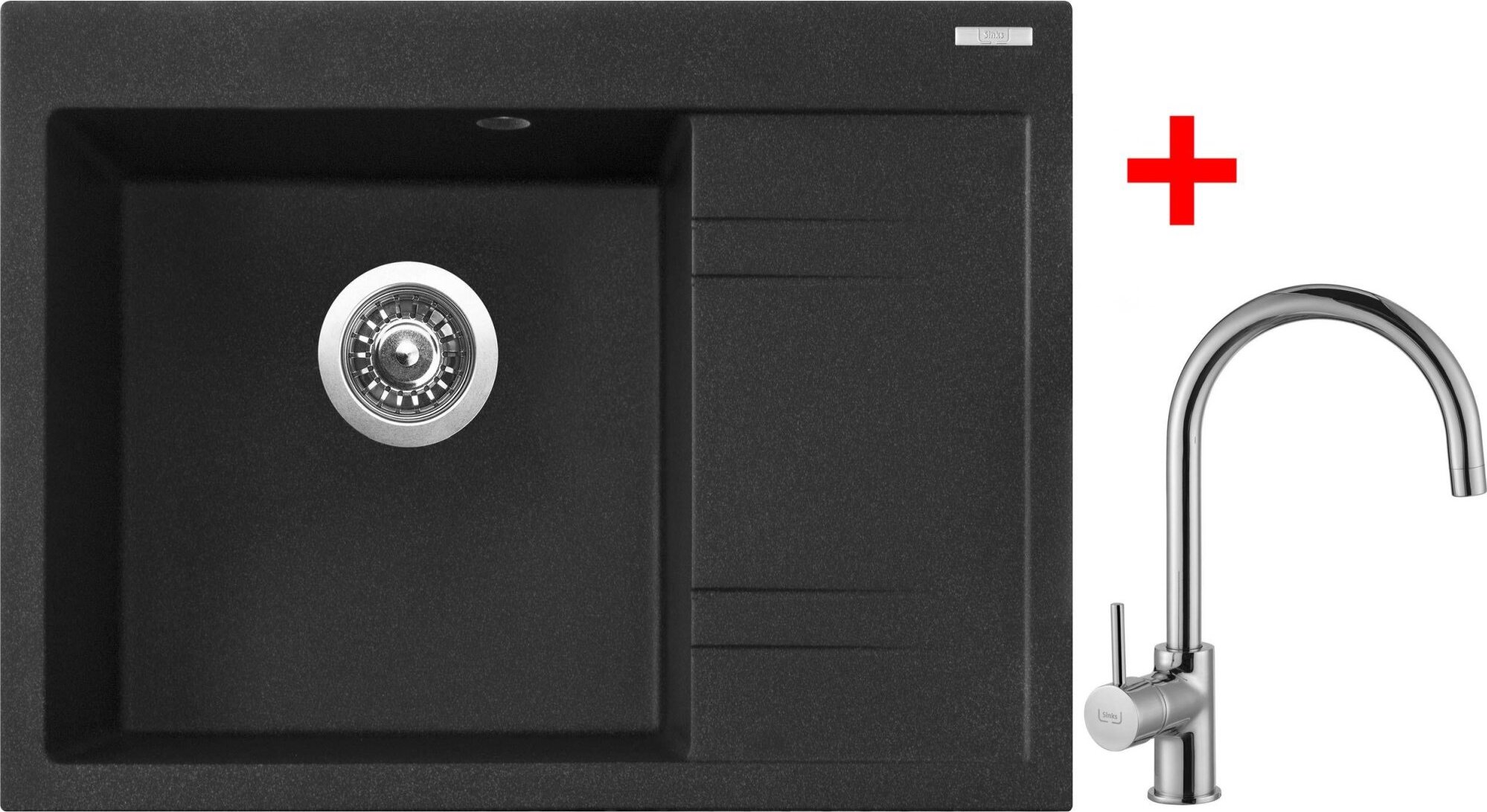 Sinks RIM 650 L Granblack + Vitalia