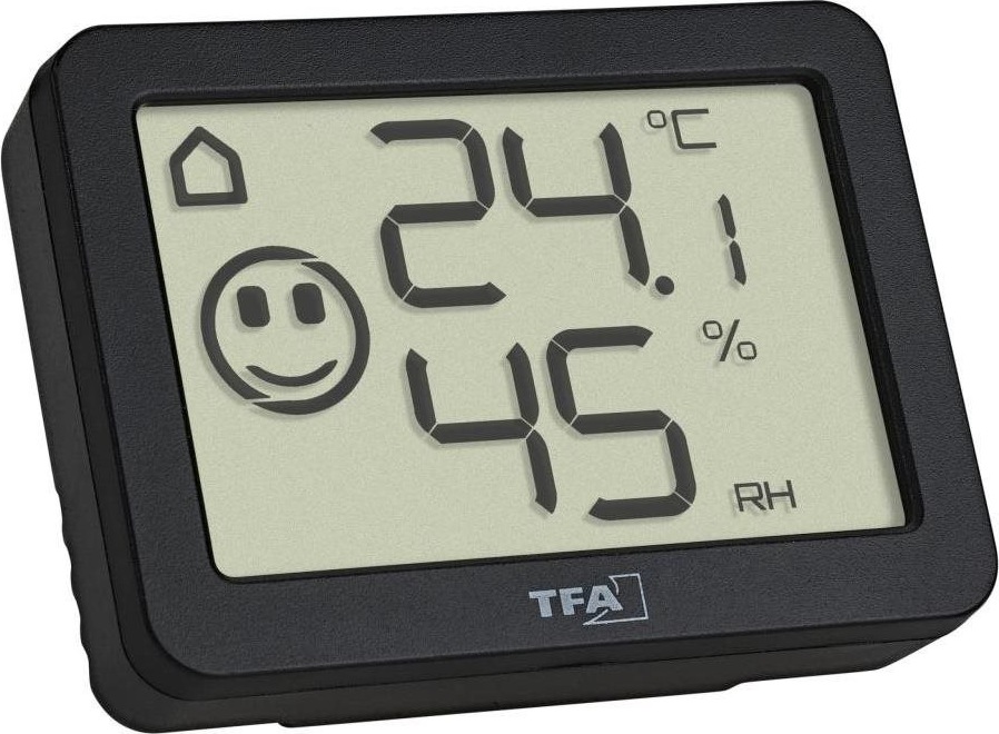 TFA Digitálny teplomer s vlhkomerom TFA30.5055.01, čierny