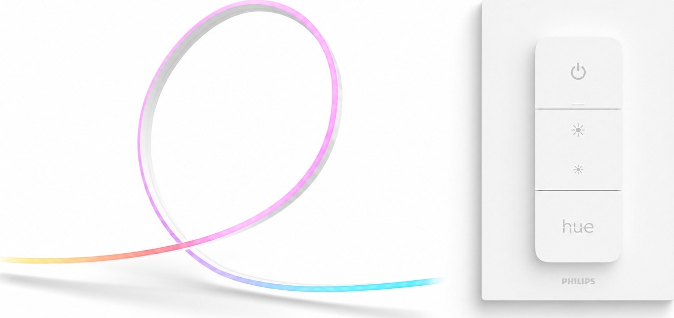 Philips Hue Essential Flex Strip Light 10 m + Philips Hue dimmer switch V2