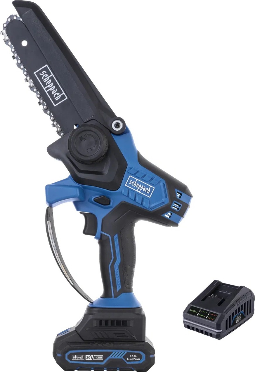SCHEPPACH AKU prerezávacia píla 20 V IXES (2 Ah batéria + nabíjačka 2,4 A) BC-PS150-X-SET S