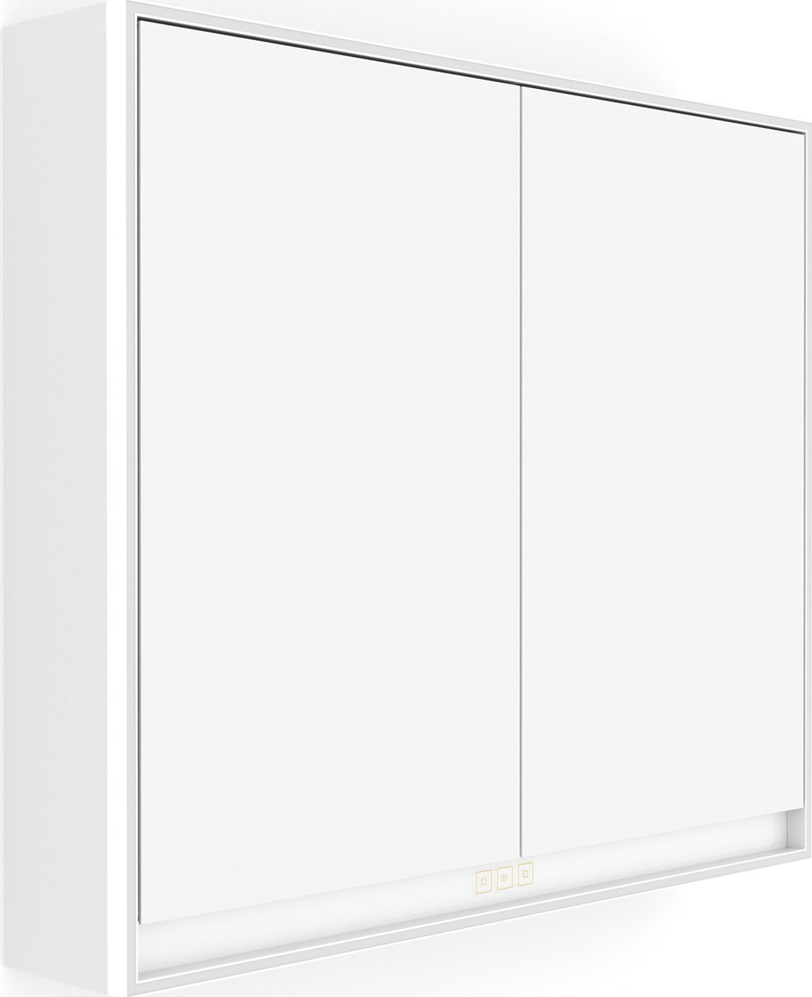 Nimco LED zrkadlová skrinka 80 cm biela – dotykové nastavenie jasu a farby GAB-10003VX-05