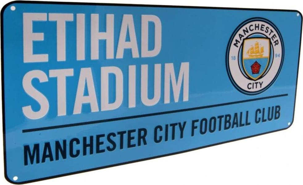 Manchester City FC: Erihad Stadium – ceduľa na stenu
