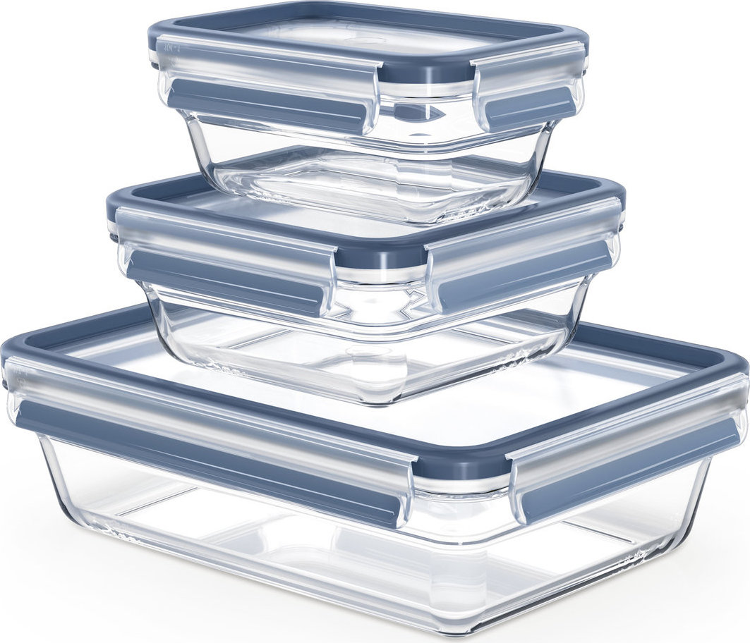 Tefal Súprava dóz 3 ks 0,45, 0,8, 2 l Masterseal Glass N10522