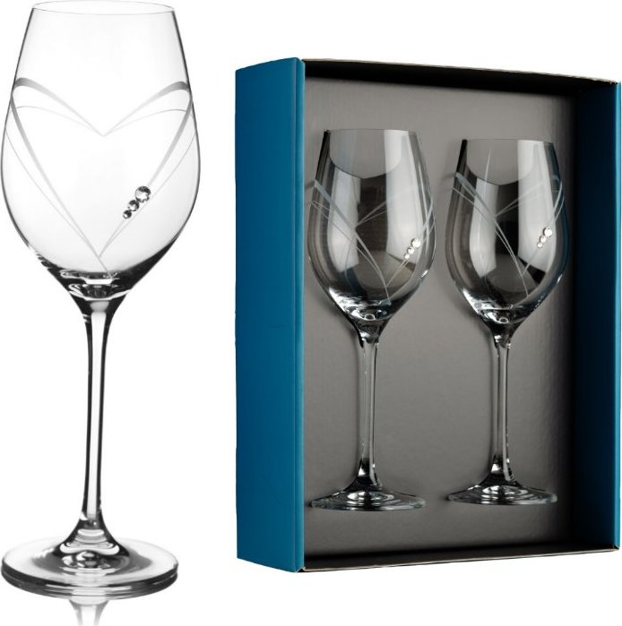 Element Poháre na biele víno Aphrodite s kryštálmi Swarovski 360 ml 2 ks