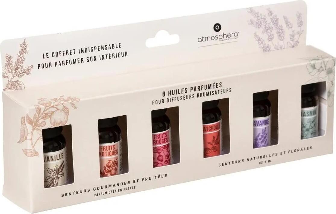 ATMOSPHERA súprava vonných olejov 15 ml (6 ks)