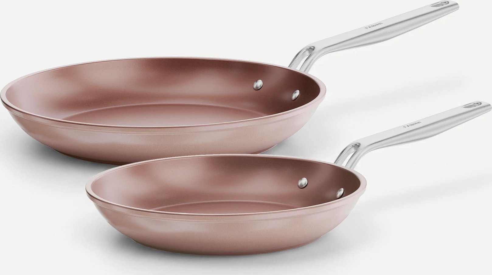 FABINI súprava panvíc Meda 5.0 Pro 24 cm + 28 cm, 2 diely, broskyňovo ružová