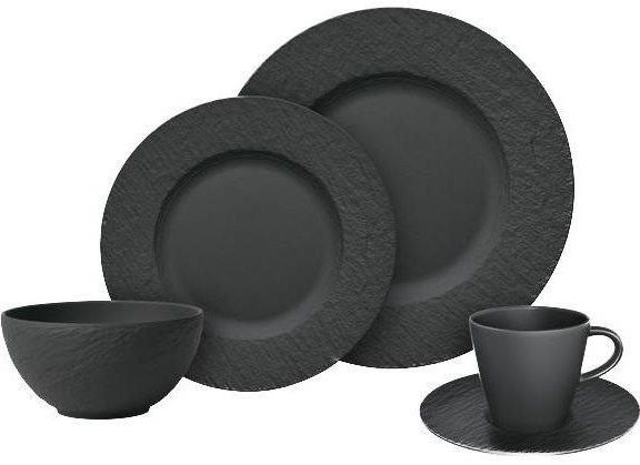 Villeroy & Boch Jedálenská súprava Manufacture Rock Black, 20 ks
