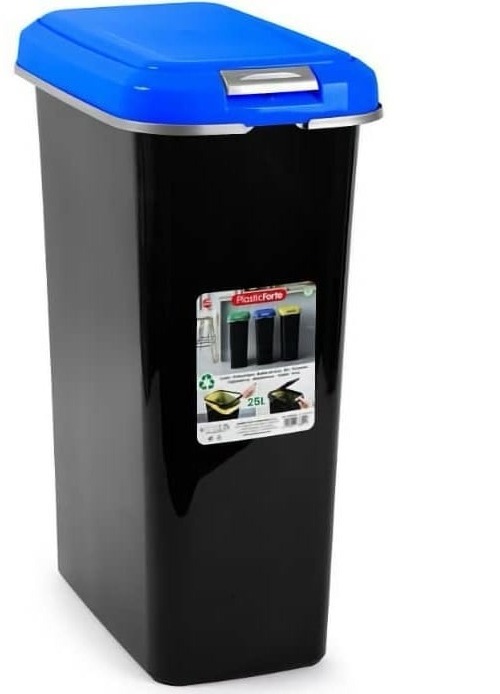 Plastic Forte kôš 25 l na triedený odpad modrý