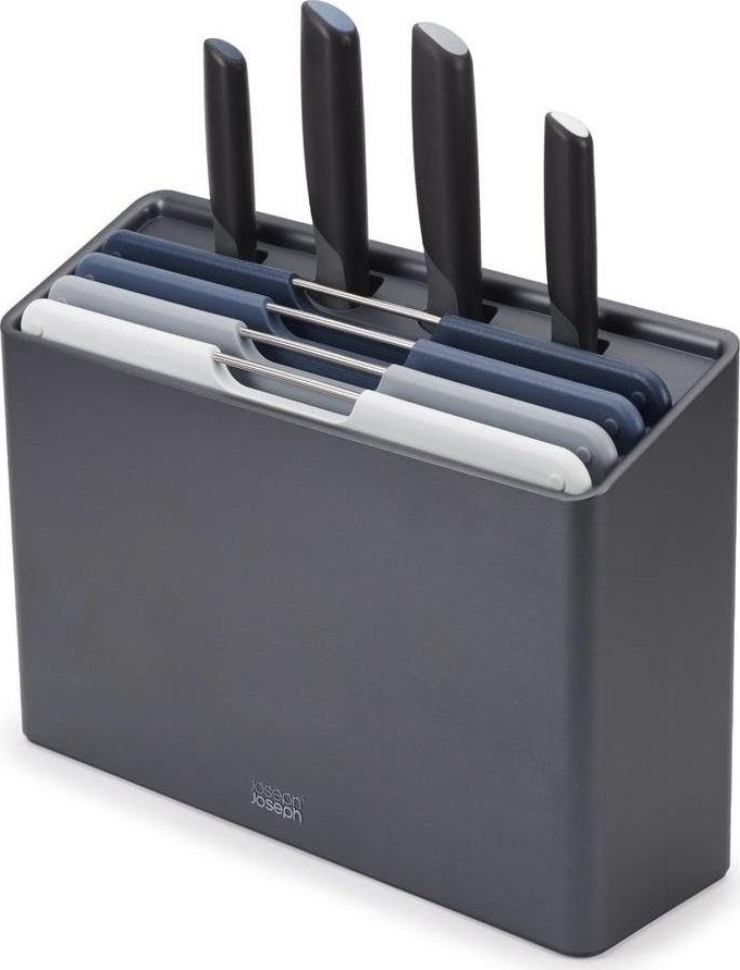 Joseph Joseph Dosky a nože so stojanom Folio Plus, grey / blue