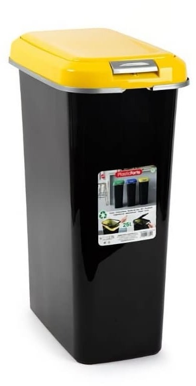Plastic Forte kôš 25 l na triedený odpad žltý