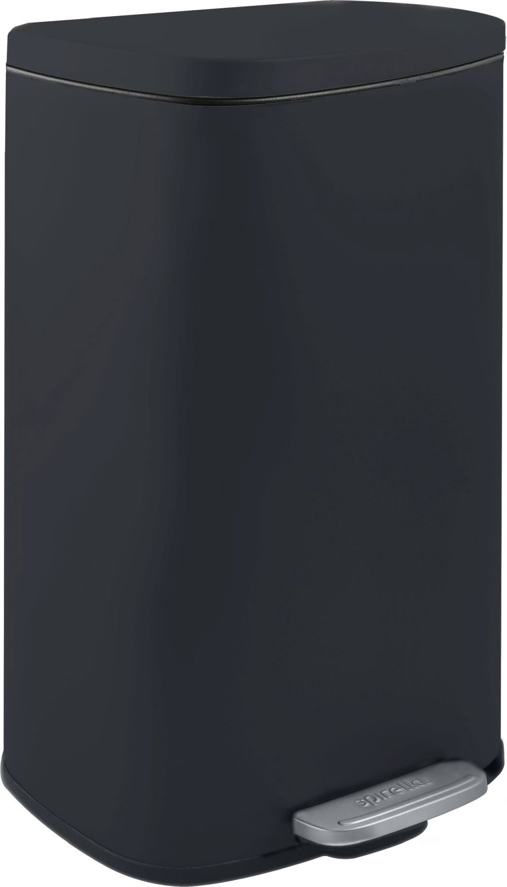 Spirella pedálový odpadkový kôš Akira, matný čierny, oceľ, soft-close, 30 l
