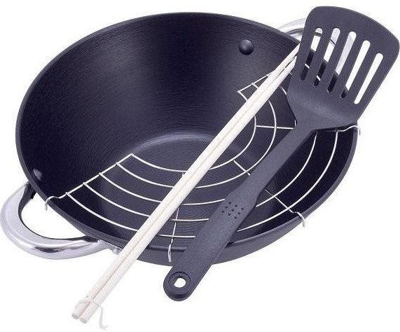 kamille Liatinová panvica Wok 32 × 11 cm