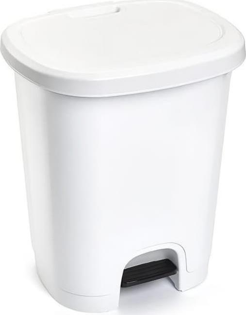 Plastic Forte COLOR Kôš na odpad 27 l BIELY bez vložky s pedálom