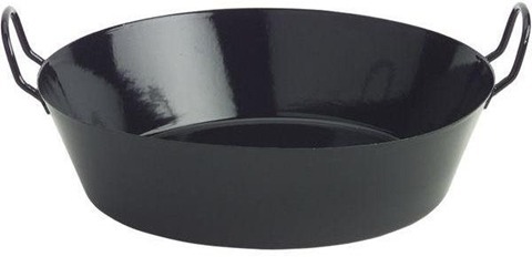 Riess Hlboká smaltovaná panvica 40 cm, čierna