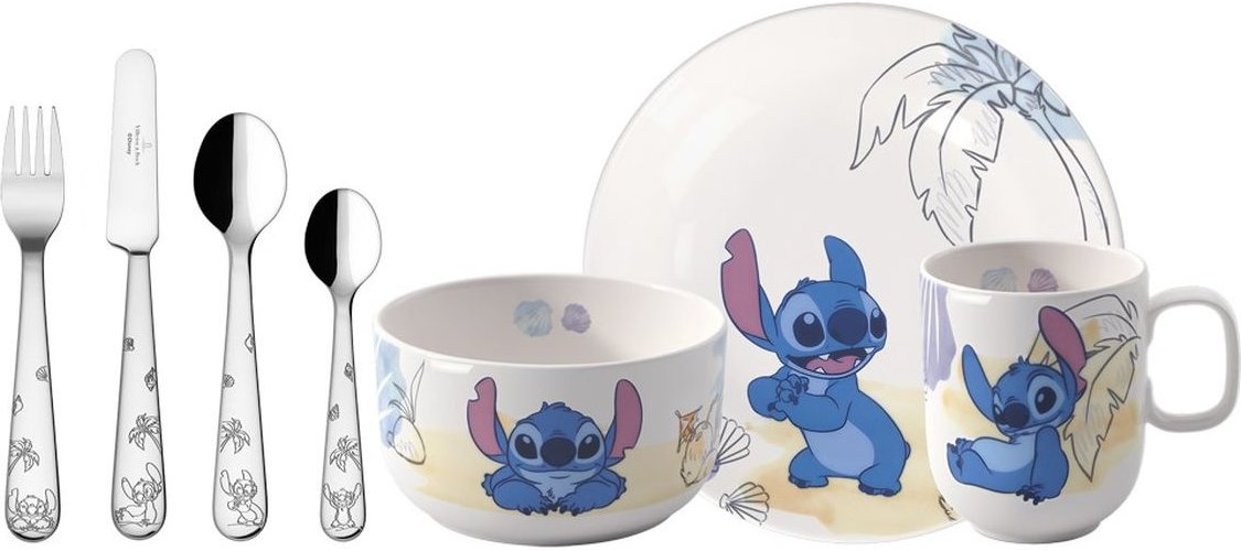 Detská jedálenská súprava z kolekcie DISNEY STITCH 7 ks