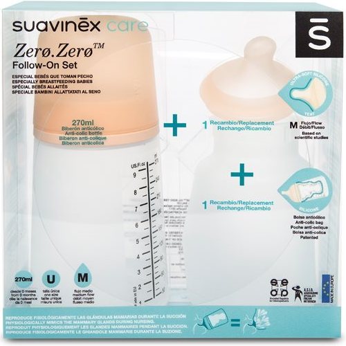 Suavinex Pokračujúca sada ZERO ZERO 270 ml