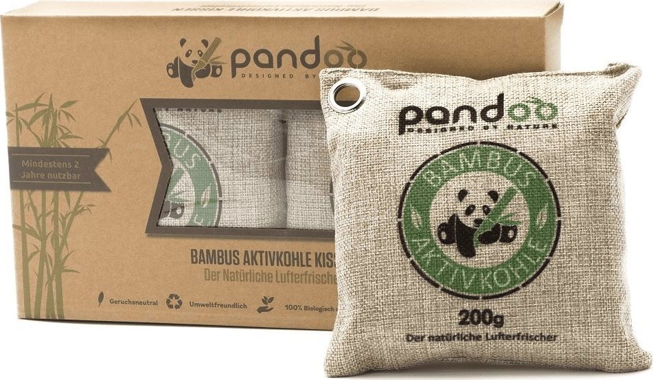 PANDOO Prírodný bambusový čistič vzduchu s aktívnym uhlím 2× 200 g