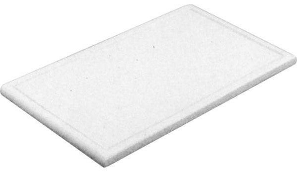 Gastro Doštička krájacia plastová 60 × 40 × 3 cm, s drážkou, biela