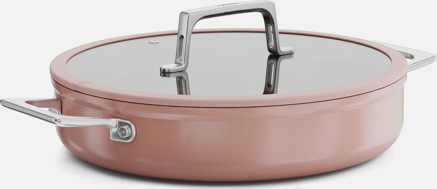 FABINI servírovacia panvica Meda 5.0 Pro tegame 28 cm, broskyňovo-ružová