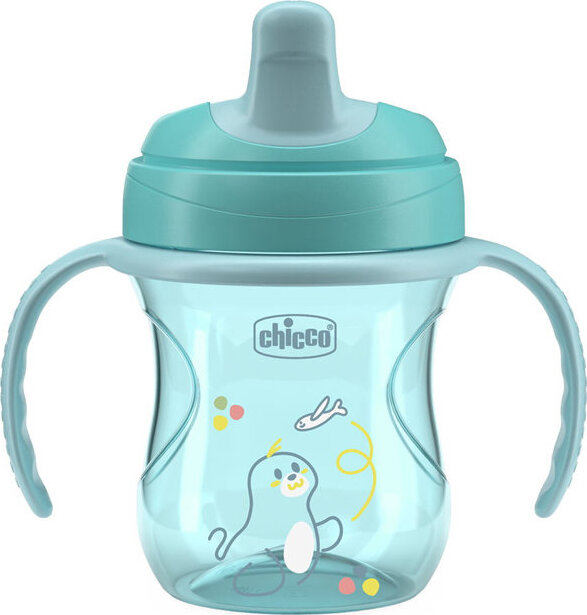 CHICCO Hrnček Training s držadlami 200 ml, teal
