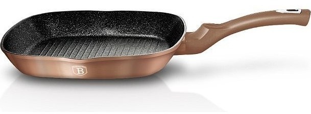 BerlingerHaus Panvica grilovacia s mramorovým povrchom Rosegold Metallic Line 28cm