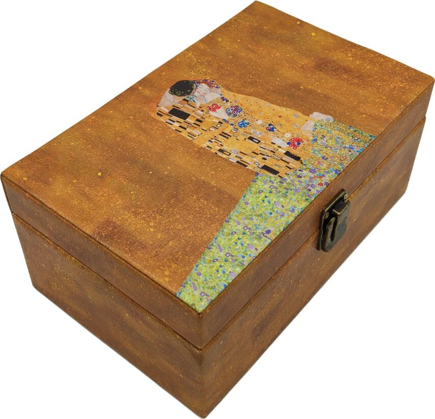 Empt Luxusná čajová krabička s motívom Gustav Klimt, 25 × 16 × 11 cm